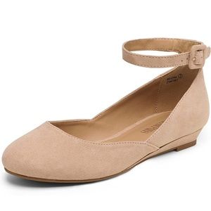 Black Friday Sale- 2 Days Only!- Low Wedge Ankle Strap Flats Shoes NWOT